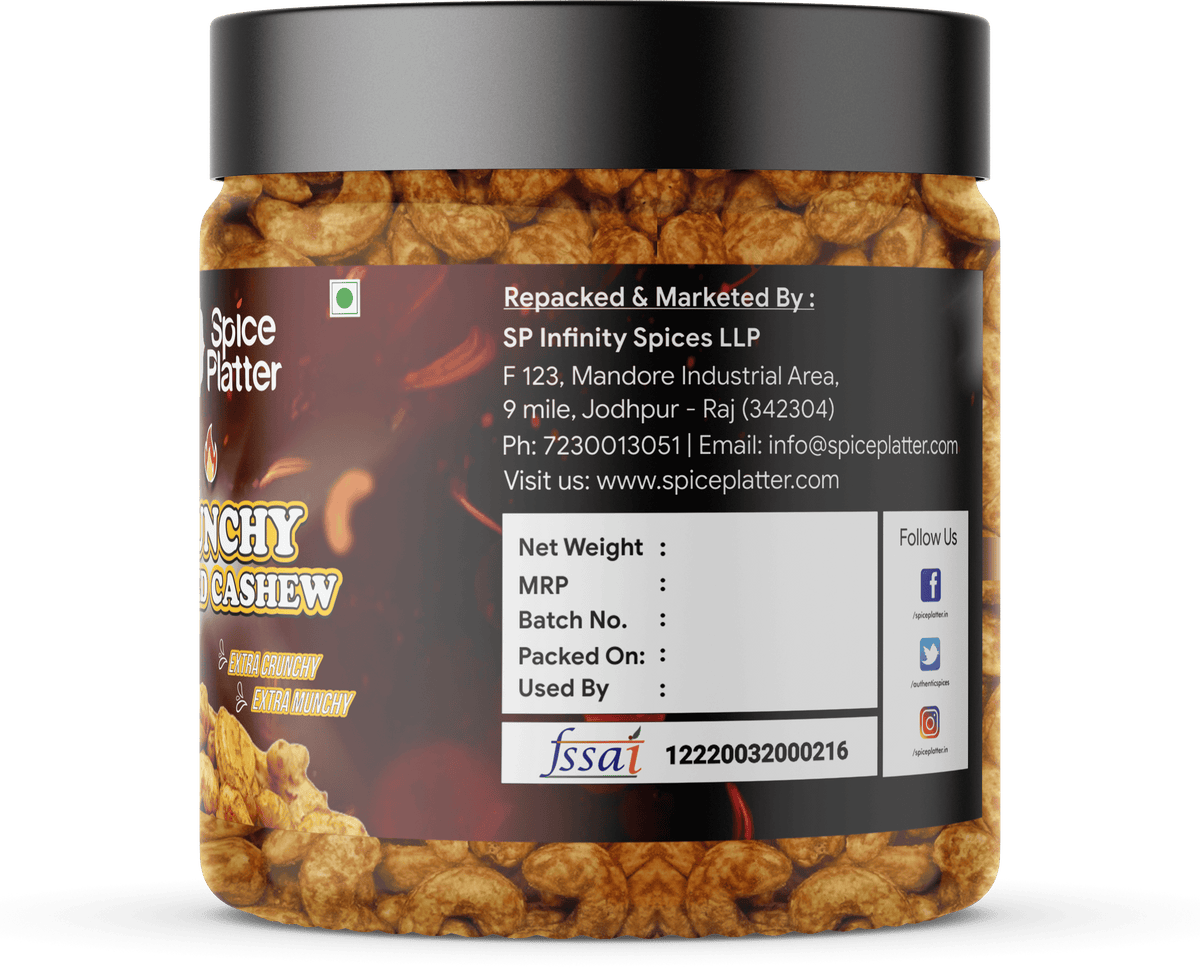 Spice Platter Smoked Cashews Premium Gourmet Nuts Infused with Rich