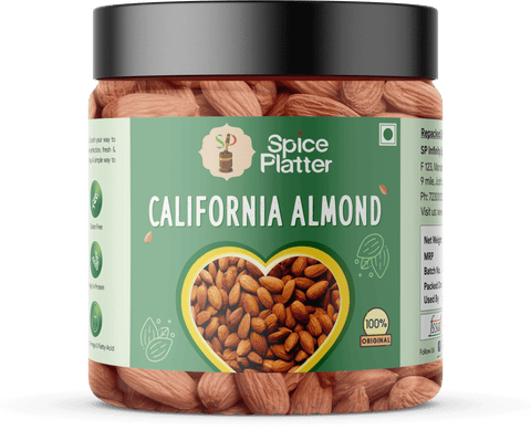 Premium California Almonds-250g - 100% Natural Badam Giri | High Protein | Stamina Boost | Real Nuts | Whole Almond Dry Fruits